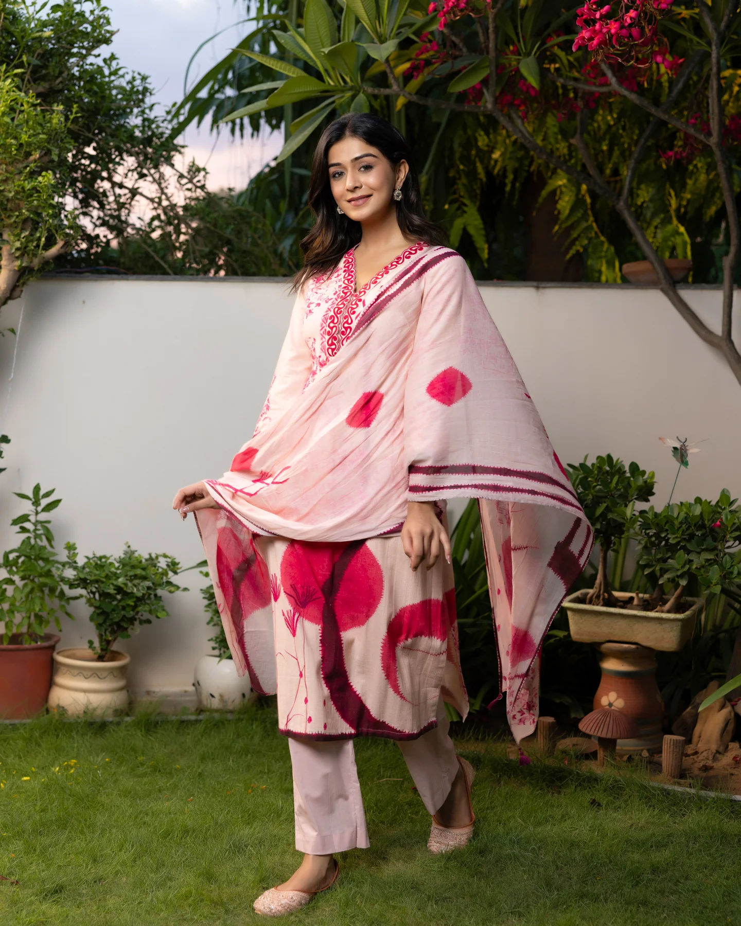 Blushing Pink Floral kurta set