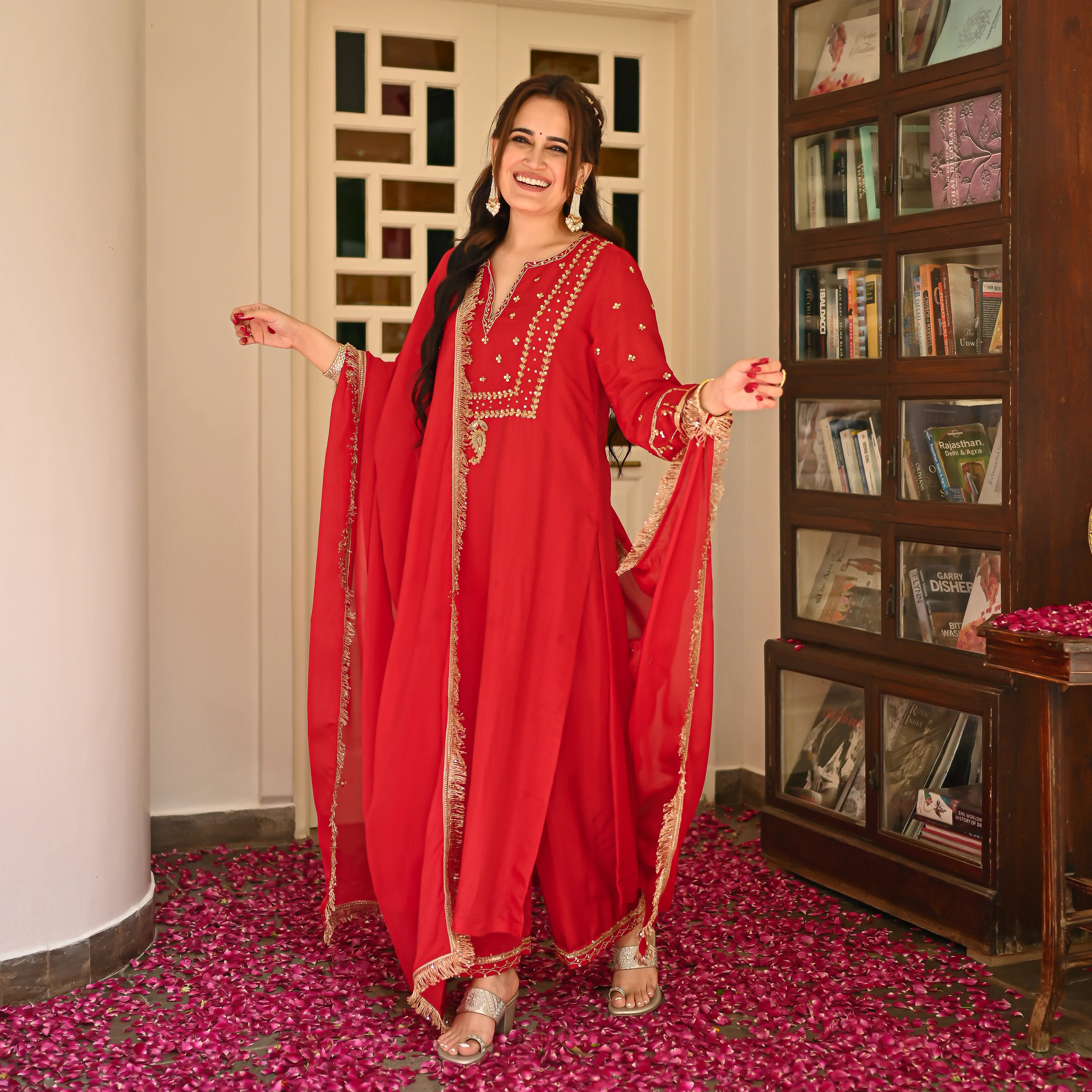 SILK AND SOFT ORGANZA KURTA SET