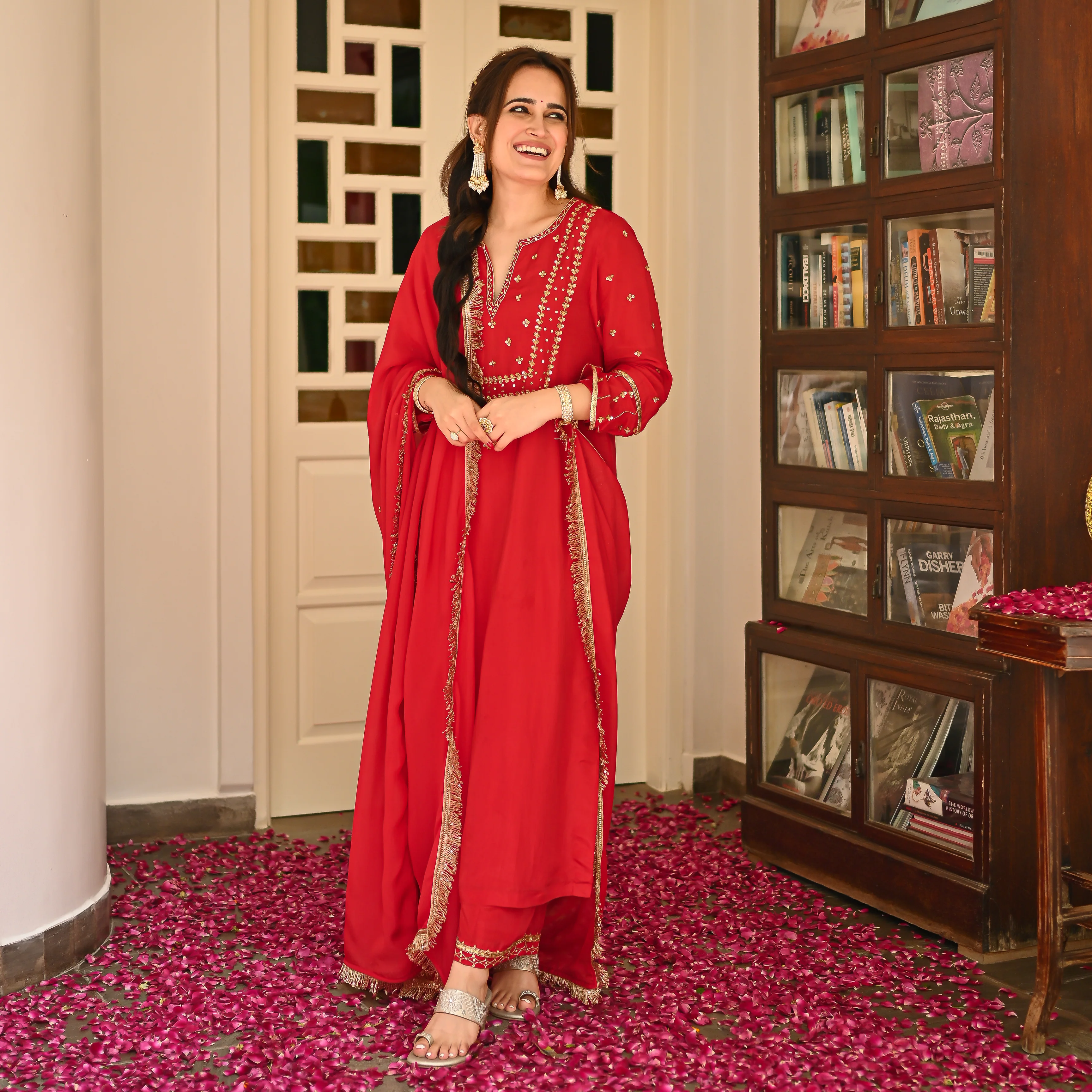 SILK AND SOFT ORGANZA KURTA SET