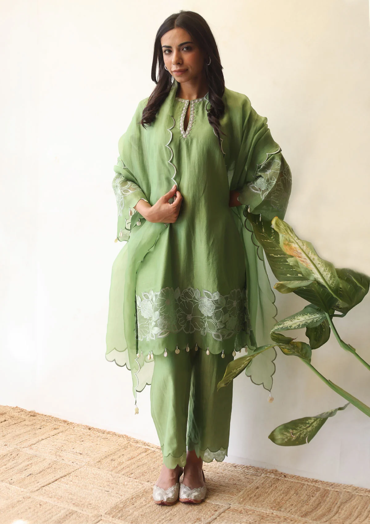 Applique Kurta Set