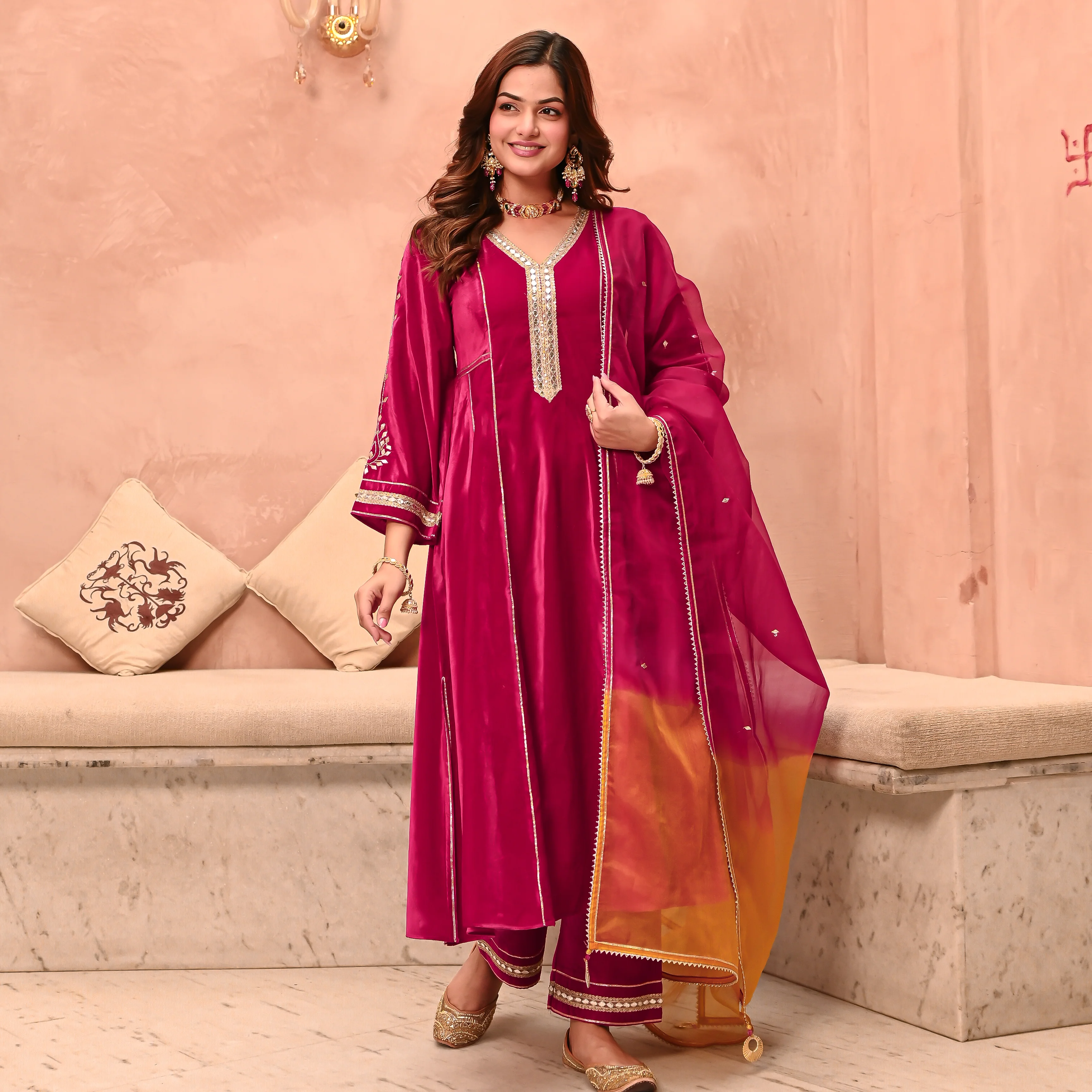 VELVET KURTA SET