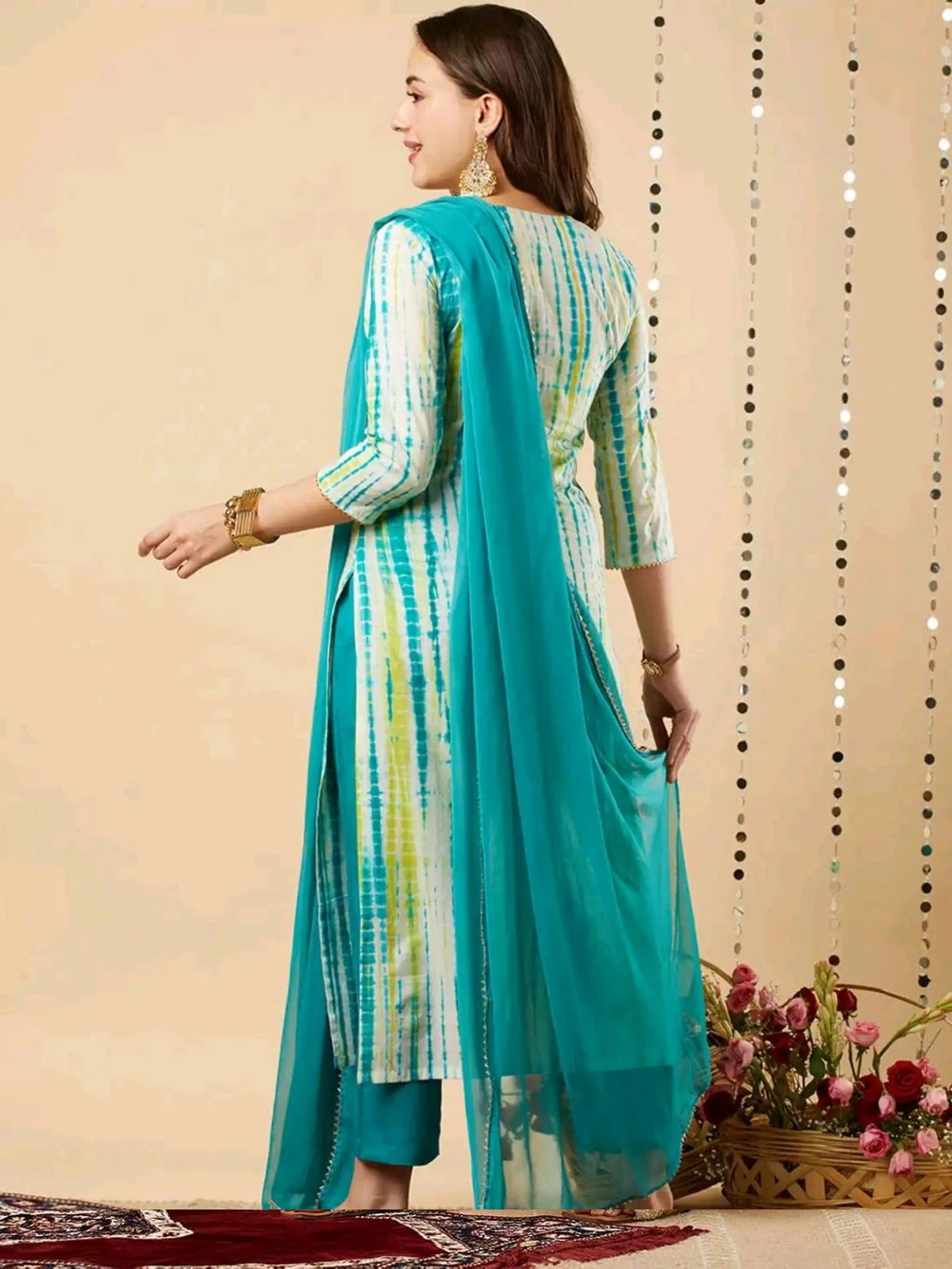 Festive Salwar Kameez Set with Matching Dupatta