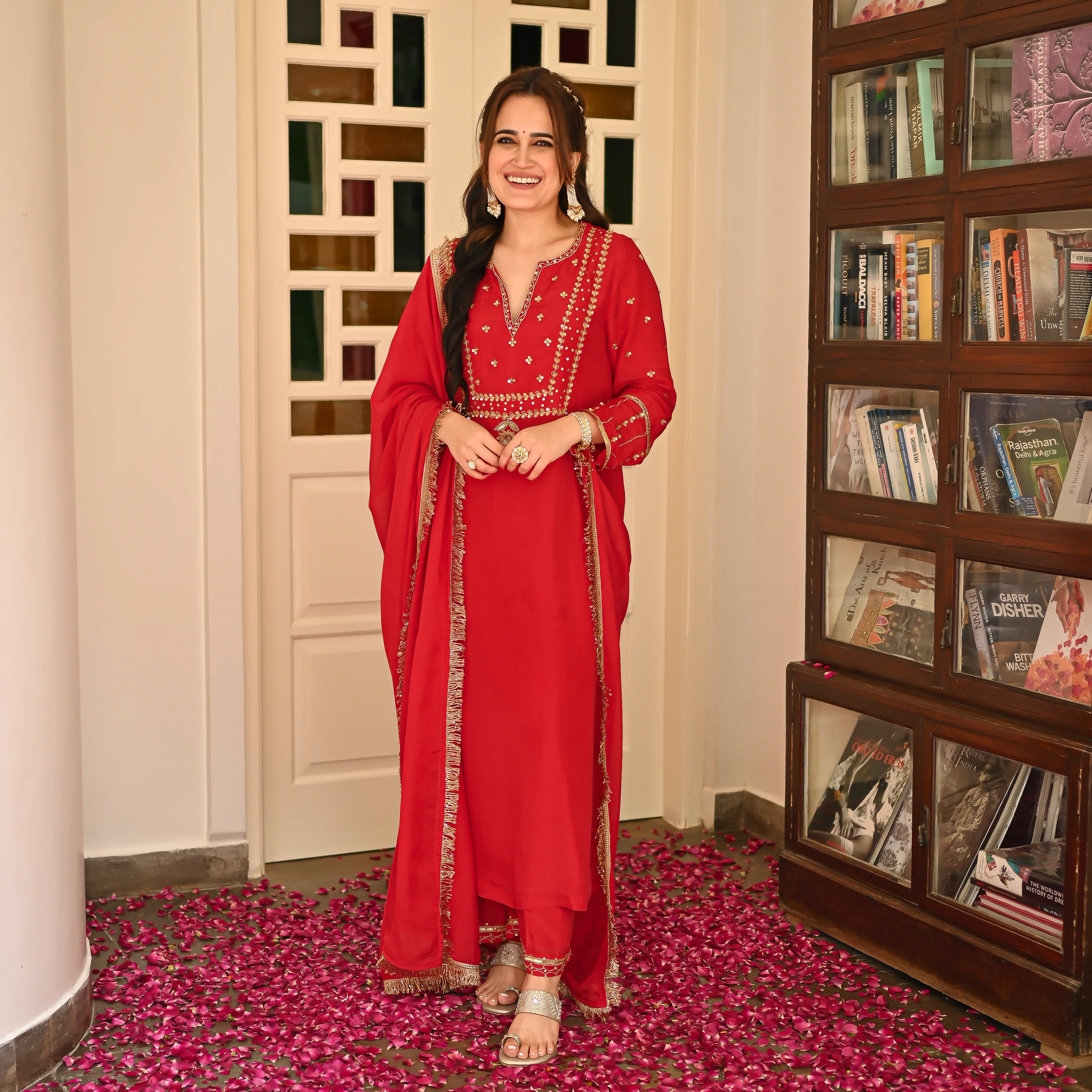 SILK AND SOFT ORGANZA KURTA SET