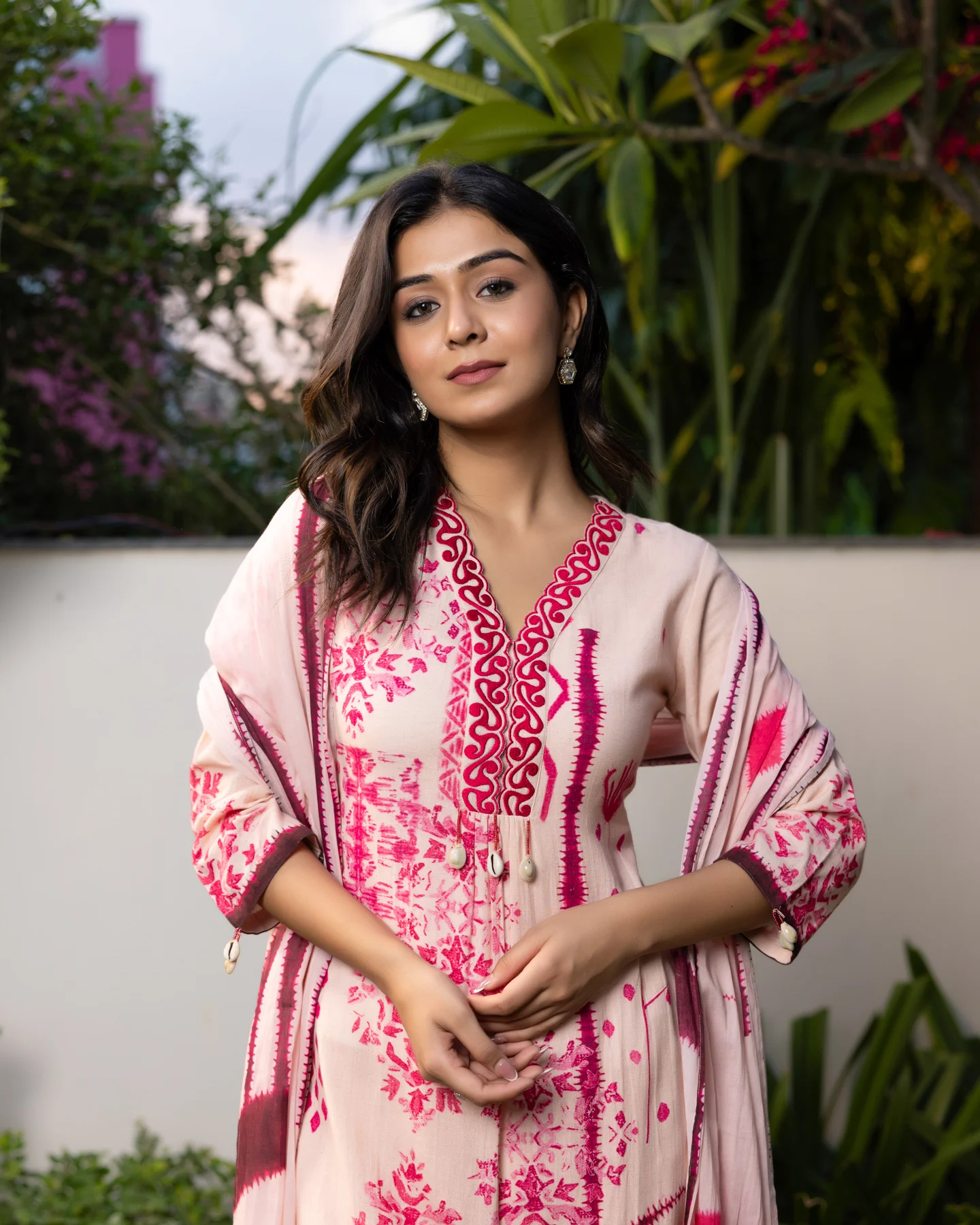 Blushing Pink Floral kurta set