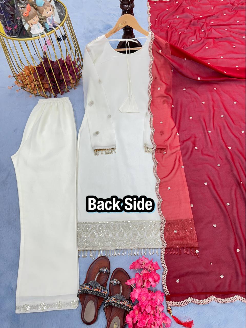 PREMIUM DESIGNER READYMADE TOP PLAZZO & DUPATTA COLLECTIONS