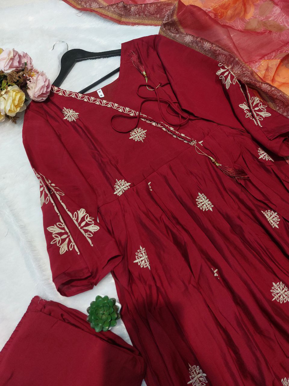 ROMAN SILK ANARKALI KURTA SET