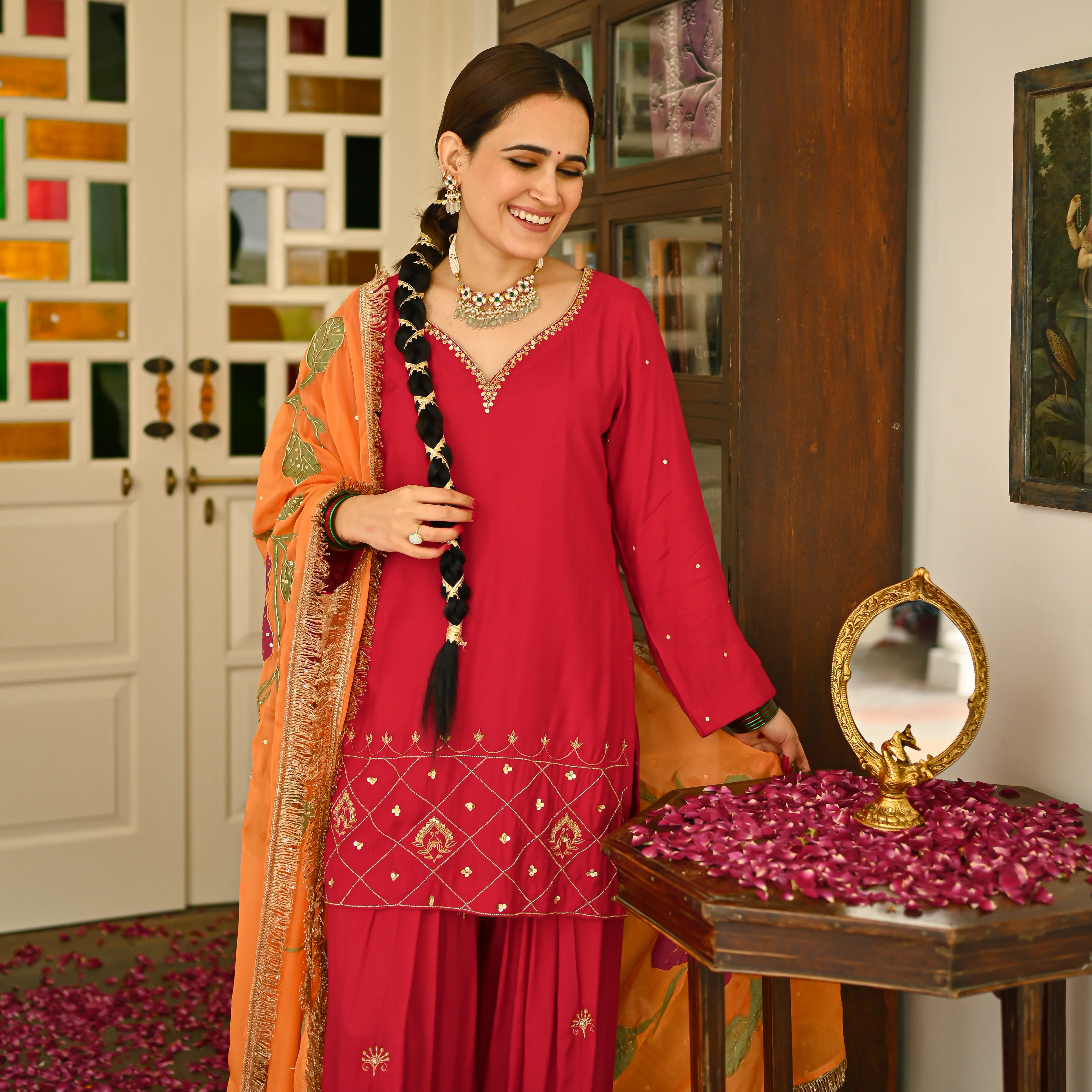 COTTON SILK KURTA SET