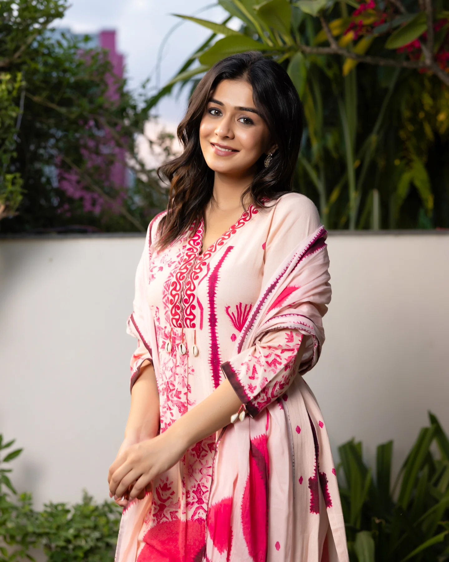 Blushing Pink Floral kurta set