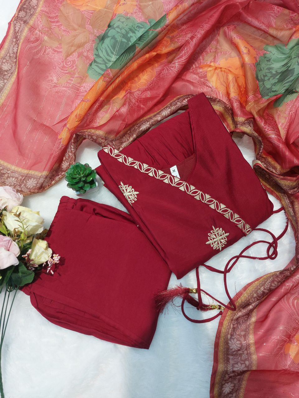 ROMAN SILK ANARKALI KURTA SET