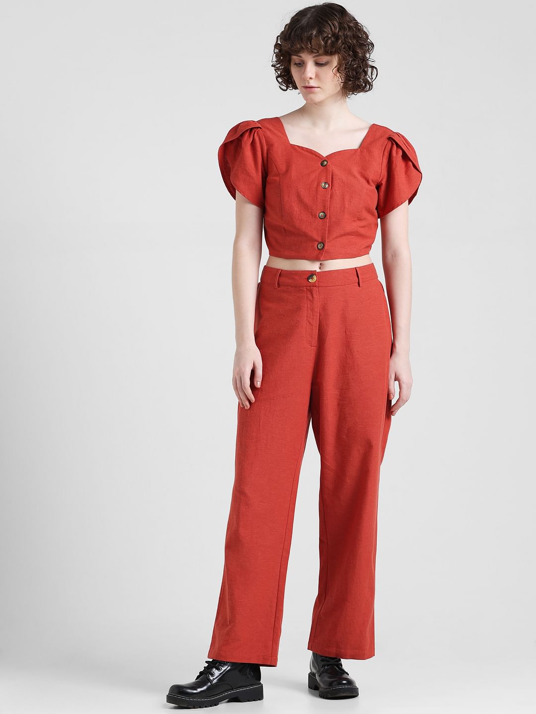 RED CO-ORD SET TOP