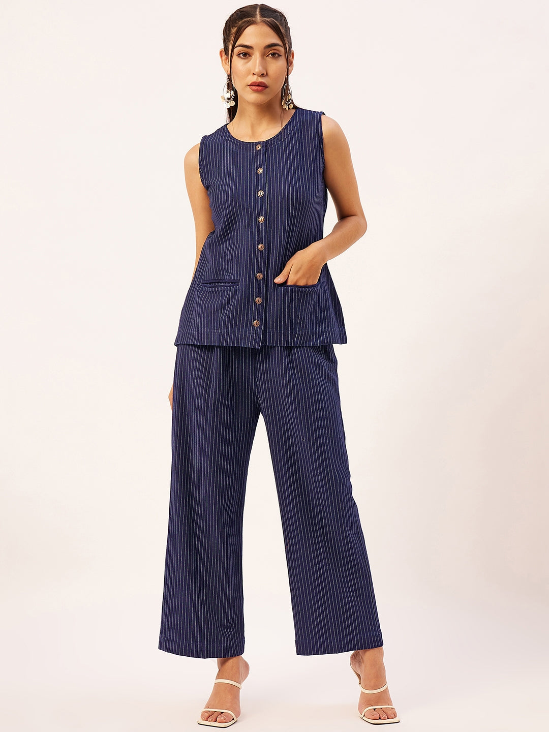 Denim Striper Co-ord Set