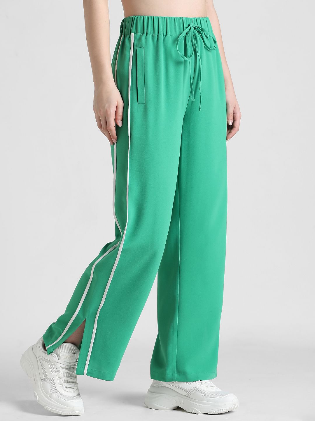 GREEN HIGH RISE CO-ORD SET PANTS