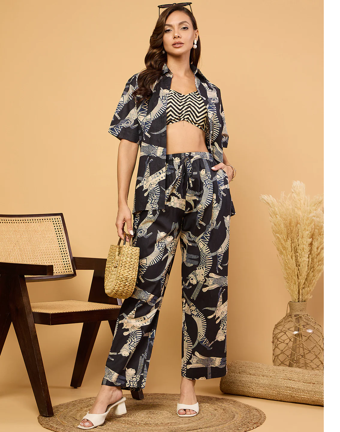 Printed Two Piece Cotton Coord Set