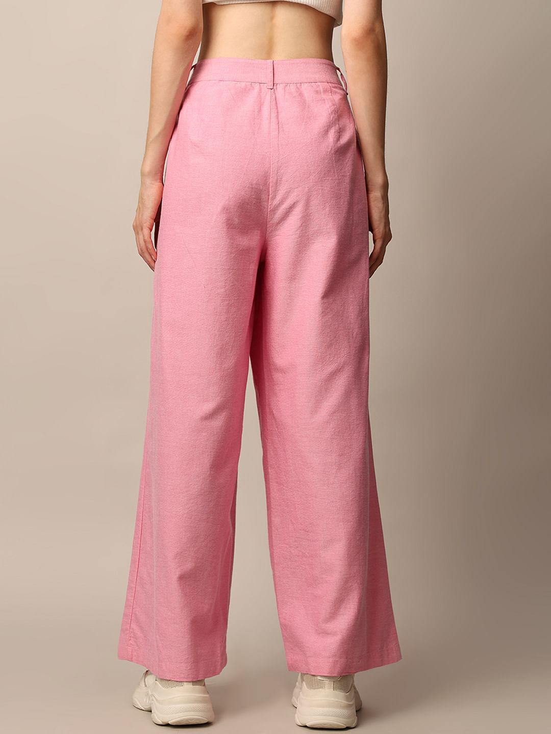 PINK OXFORD CO-ORD SET PANTS