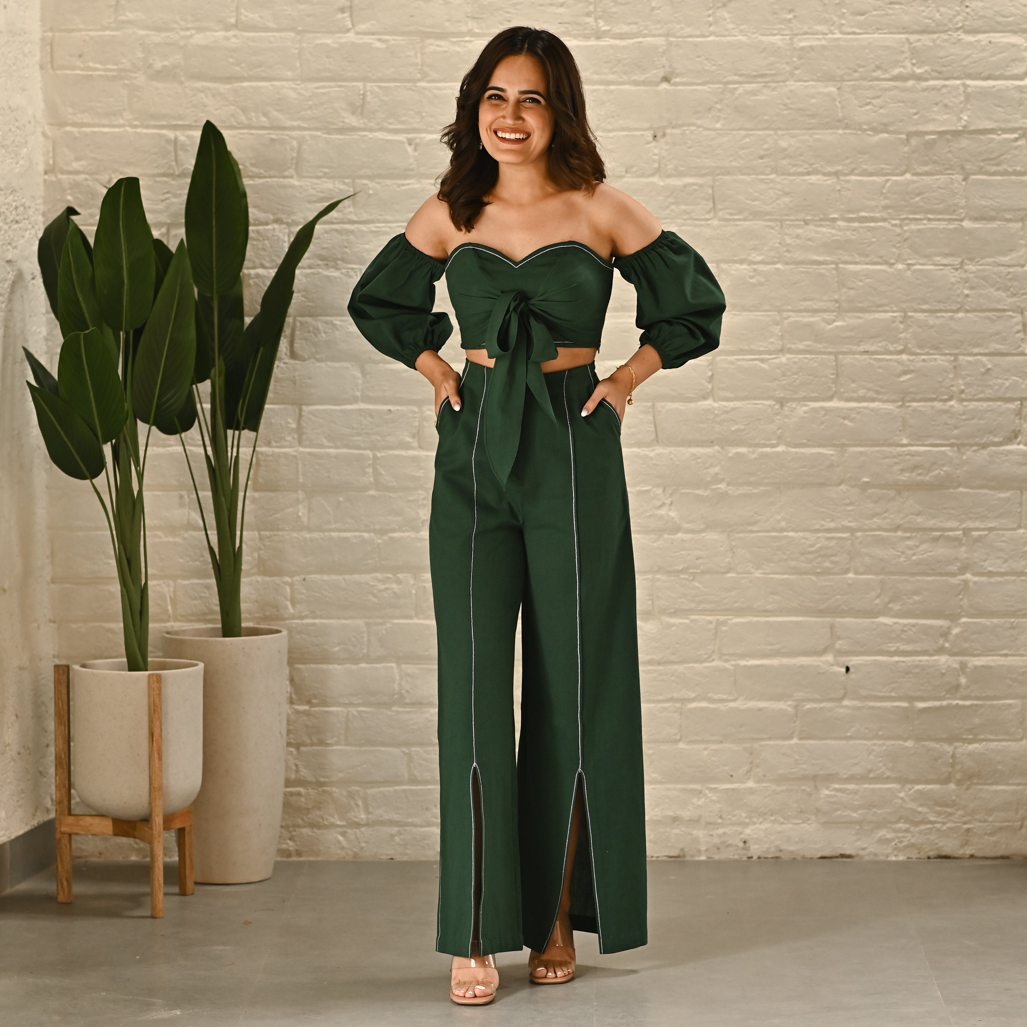 Bottle Green Co-ord Set