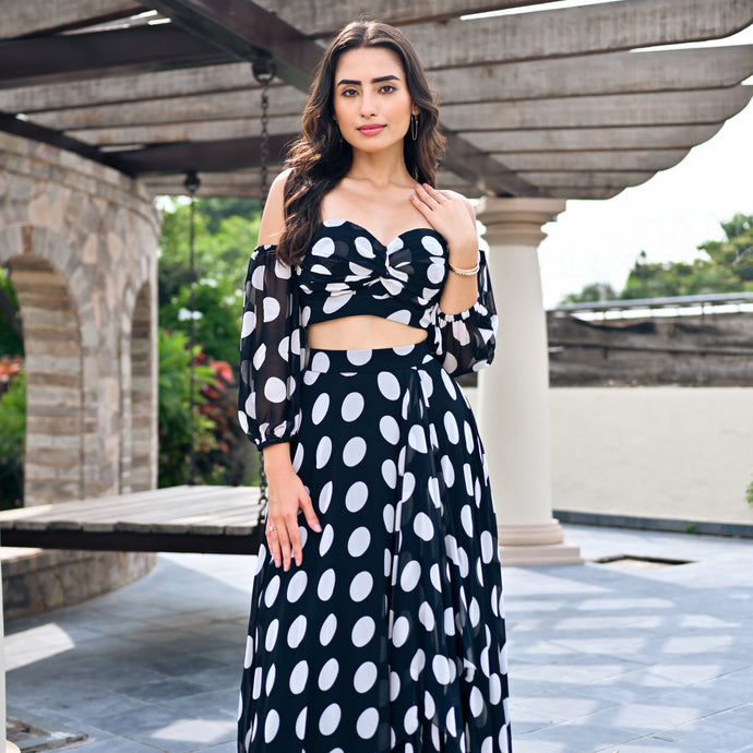 Dotty Delight Off-Shoulder Co-ord Set